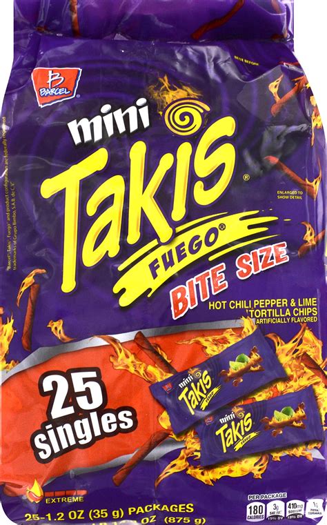 amazoncom takis fuego hot chili pepper lime tortilla chips  pack