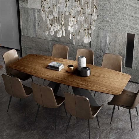 stainless steel dining room set home furniture minimalist modern wooden