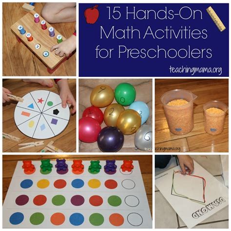 hands  math activities  preschoolers