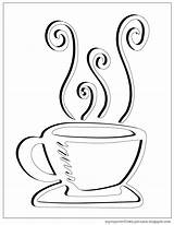 Coloring Tea Cup Coffee Pages Overflows Getdrawings Sheet Template Printable sketch template