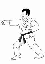 Judo Coloring sketch template