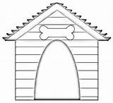 Hondenhok Tekening Doghouse Caseta Edificios Woof Kayeswain sketch template