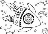 Astronaut Rocket Astronauts Verbnow sketch template