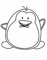 Penguin Coloring Cartoon Cute Drawing Baby Pages Clipart Drawings Penguins Color Outline Panda Easy Colouring Sheet Kids Printable Christmas Clip sketch template