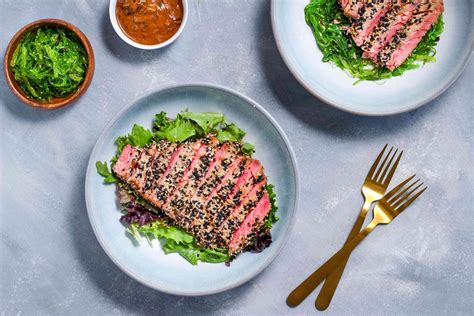 Grilled Tuna Steaks With Asian Sesame Crust Recipe