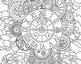 Coloring Pages Steampunk Adult Printable Decoration Amazing Book Designs Getdrawings Clock Sheets Adults Kids Getcolorings Color sketch template