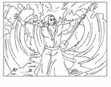 Moses Coloring Sea Red Pages Israelites Getdrawings sketch template