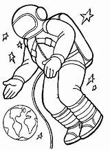 Astronaut Kleurplaat Ruimtevaart Stemmen Ruimte sketch template
