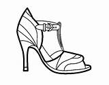 Heel High Shoe Coloring Uncovered Tip Pages Shoes Fashion Heels Coloringcrew Comments sketch template