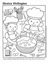 Coloring Cooking Pages Kitchen Pizza Para Printable Template Activities Colorear Niños Google Print Monica Dibujos Pintar Cupcakes Fun Creative Guardado sketch template