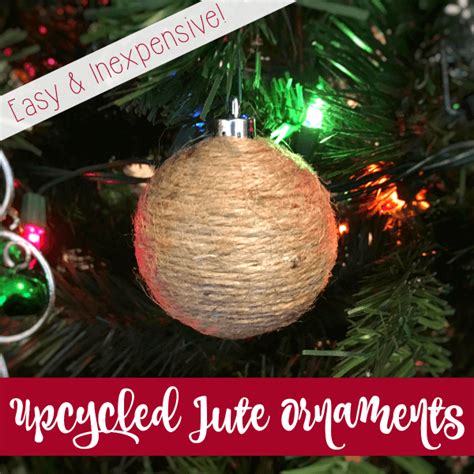 upcycled jute ornaments easy  inexpensive craft diy christmas