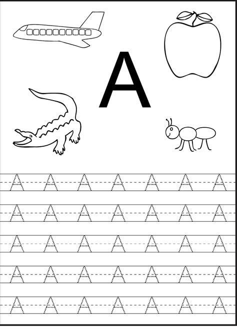 printable preschool worksheets tracing letters