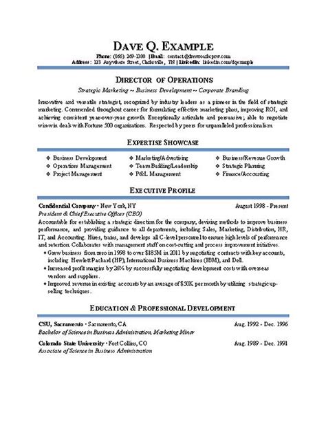 operations director resume
