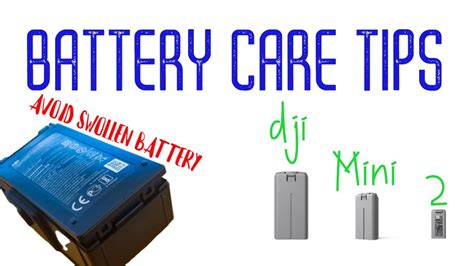 dji drone battery care maintenance  tips drone battery mini  youtube