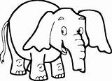 Elephant sketch template