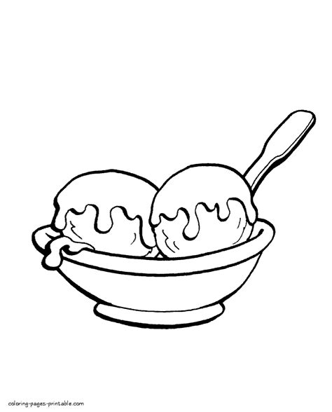 coloring pages  ice cream sundaes