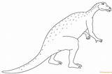 Iguanodonte Colorare Iguanodon Dinosauro Dino Disegno Giurassico Disegnare sketch template