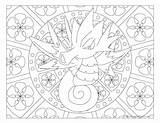 Coloring Horsea Pokemon Seadra Pages Getcolorings Printable Windingpathsart sketch template