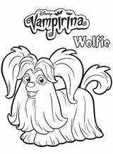 Vampirina Coloring Pages Wolfie Dog Disney Printable Print Scribblefun Color Book Party Pdf Xcolorings Sheets Vampire sketch template