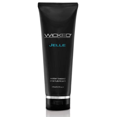 wicked jelle water based anal lubricant 4oz