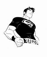Superboy Inks sketch template