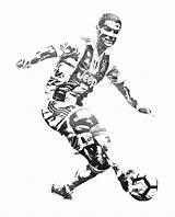 Ronaldo Cristiano Juventus Hamilton Colouring Soccer sketch template