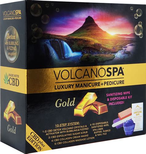 la palm volcanospa luxury manicure pedicure gold   cbd