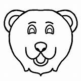 Bear Face Coloring Pages Clip Animal Template Dog Teddy Clipart Bears Faces Printable Cliparts Panda Mask Cartoon Zebra Library Easy sketch template