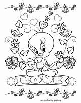Coloring Pages Tweety Bird Printable Colouring Print Laugh Live Heart Clipart Books Color Shape Adults Library Kids Comments Coloringhome Popular sketch template