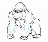 Gorilla Gorillas Silverback Easydrawingguides Tekenen sketch template