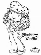 Blueberry Coloring Pages Muffin Character Popular Kids sketch template