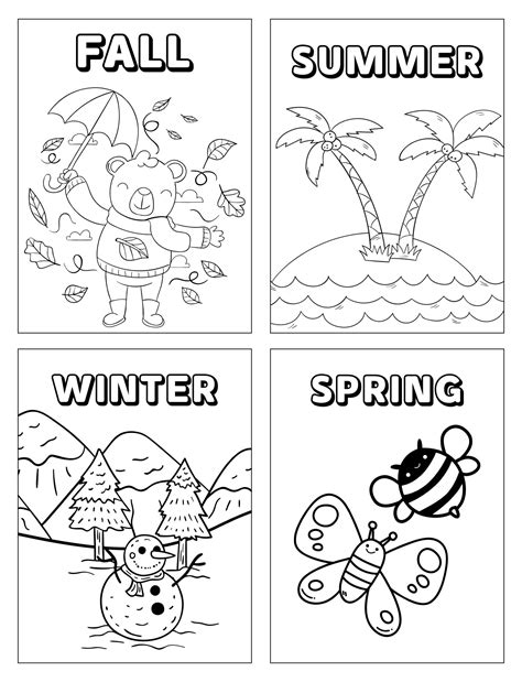 images  seasons preschool coloring pages printables