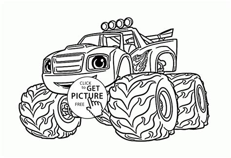 blaze monster machine coloring pages  getdrawings