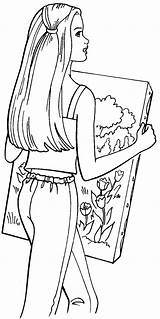 Barbie Coloring Pages Kelly Girls Barbiecoloring Popular sketch template