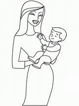 Ibu Mewarnai Anak Gambarcoloring Kartun Diposting Sketsa sketch template