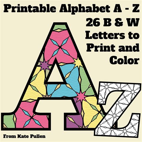 large print printable alphabet letters  crafts