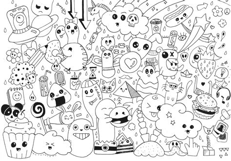 doodling doodle art coloring pages  adults coloring page