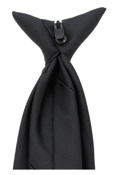 Black Security Clip On Tie For Professional Officers Hw301 Hire