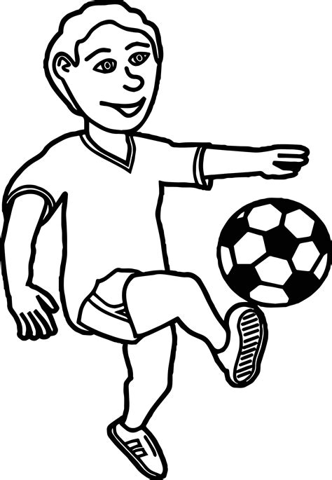 soccer playing football children coloring page wecoloringpagecom