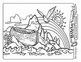 Ark Noah Coloring Pages Noahs Rainbow Printable Kids Bible Animal Flood Drawing Sheets Clipart Sunday Children Toddlers Animals Print Getcolorings sketch template