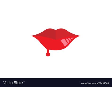 creative woman red lips logo royalty free vector image