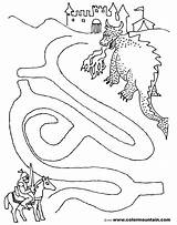 Coloring Pages Dragon Maze Printable Mazes Printablee Color Getcolorings sketch template