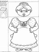 Old Lady Swallowed There Fly Who Bag Paper Coloring Activities Preschool Puppet Crafts Printable Book Woman Obseussed Puppets Some Kids sketch template