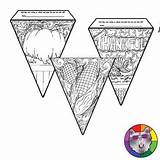 Pennant Thanksgiving Banner Coloring Pages Preview sketch template