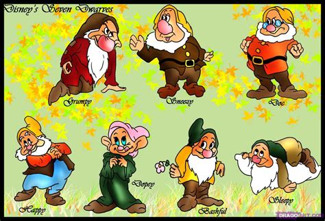 drawing the seven dwarfs from snow white added by dawn september 13 2008 5 05 13 am