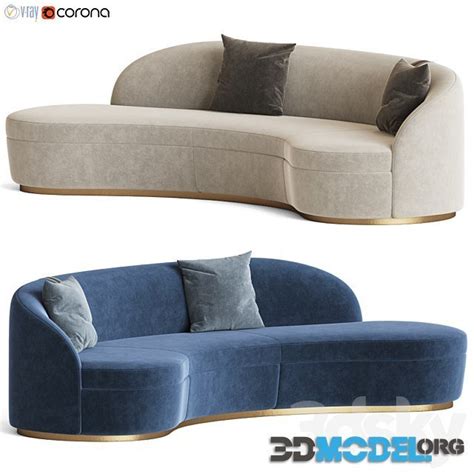 model otium curved sofa capital collection  pillows