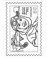 Coloring Pages Stamp Stamps Women Famous Postal Harriet Quimby Postage People Sheets Library Popular Htm sketch template