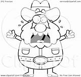 Chubby Cartoon Freaking Miner Prospector Vector Clipart Thoman Cory Outlined Coloring sketch template