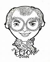 Elton Famous Clipartmag sketch template