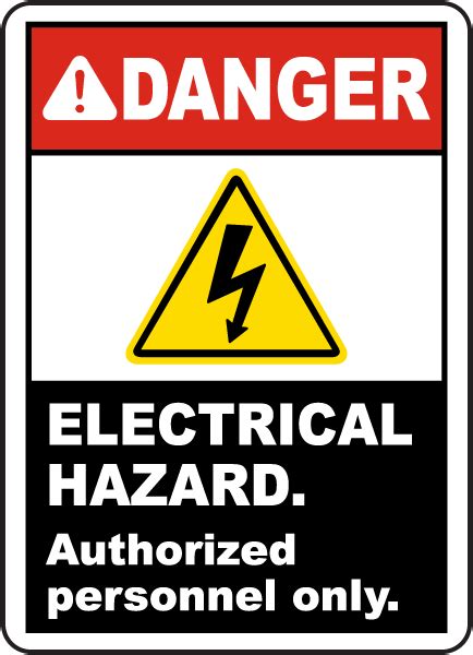 electrical hazard authorized  sign